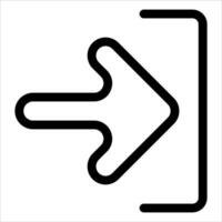 A new unique black and white arrow pointing to the right vector