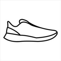 A new unique black and white drawing of a shoe vector