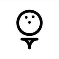 A unique bowling ball icon on a white background vector