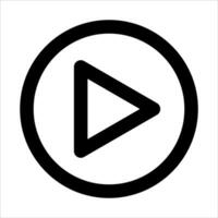 unique Play button icon in a circle vector