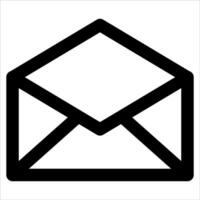 unique An envelope icon in white background vector