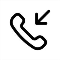 A unique phone icon with an arrow pointing to it vector