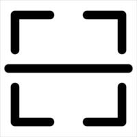 A unique black and white square with two lines on it in white background vector