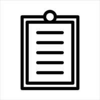 A new unique black and white icon of a clipboard vector