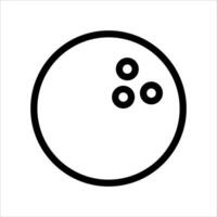 A new bowling ball icon on a white background vector