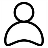 A new unique person icon with a black outline vector