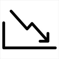 A new unique graph showing a downward trend vector