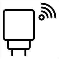 A new unique black and white icon of a wifi device vector