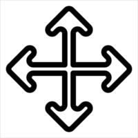 A black and white image of an arrow pointing to the left vector
