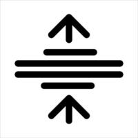 A new unique black and white icon of an arrow pointing up vector