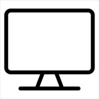 A unique black and white image of a computer monitor vector