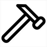 A unique hammer icon on a white background vector