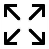 unique Four arrows pointing in different directions vector