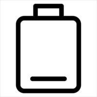 new unique black and white icon of a battery vector