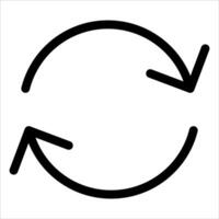 A black and white image of a circular arrow vector