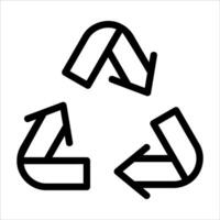 unique outline Recycle symbol vector