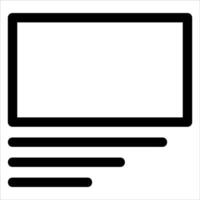 A unique black and white icon in white background of a television in white background vector