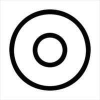 A unique black and white circle icon on a white background vector