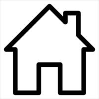 new unique outline House icon in white background vector