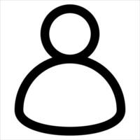 A unique person icon with a black outline vector