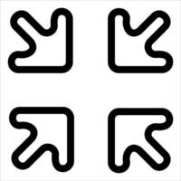 Four arrows pointing in different directions vector