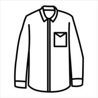A new unique shirt with a pocket on the front in white background vector