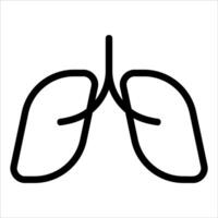 unique outline Lungs icon vector