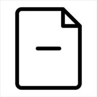 A black and white icon of a document vector
