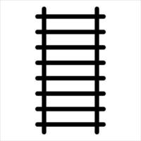 A new black and white illustration of a ladder vector