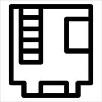 A unique black and white icon of a computer in white background vector