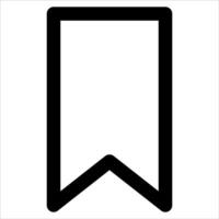 A unique black and white icon of a book mark vector