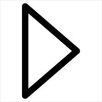 A new unique black and white icon of a play button in white background vector