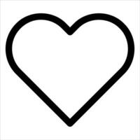 A unique black and white heart outline in white background vector
