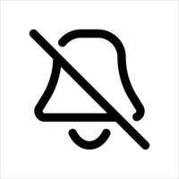 unique outline No bell icon vector