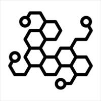 A unique unique black and white image of a molecule vector