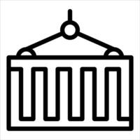 A new unique black and white line icon of a building vector