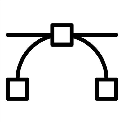 A new black and white icon of a bridge