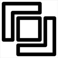 A unique black and white square with a square in the middle in white background vector