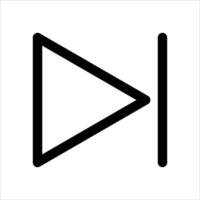 A unique black and white icon of a play button vector