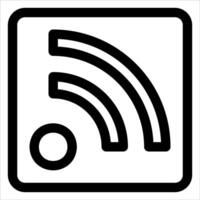 A new black and white icon of a wifi signal vector