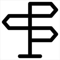 A unique black and white sign with arrows pointing in different directions vector