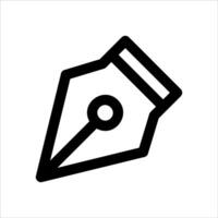 A unique black and white icon of a pen vector