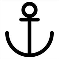 An unique anchor icon on a white background vector