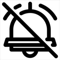 unique No bell icon vector