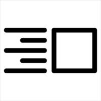 A unique black and white icon of a square in white background vector