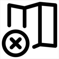 A unique black and white icon of a box with a cross vector