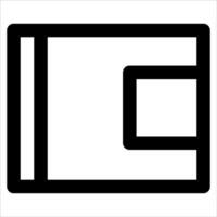 A new unique black and white icon of a wallet in white background vector