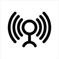 A new unique black and white icon of a wifi signal vector