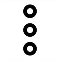 A unique black and white image of three circles vector