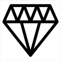 a new unique outline Diamond icon vector